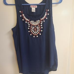 Embellished navy tank
